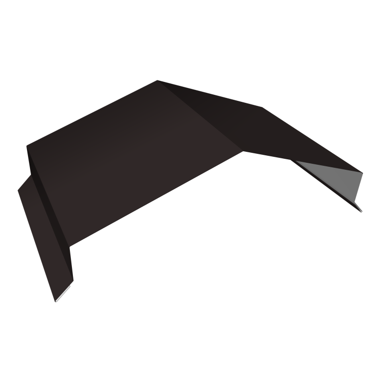 Парапетная крышка угольная 390мм 0,5 Satin Matt RAL 9005 черный (2м)