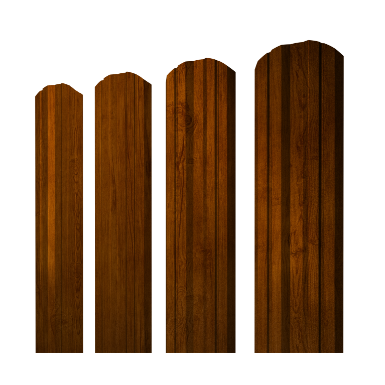 Штакетник Twin фигурный 0,4 Print Premium Golden Wood Intense FTC