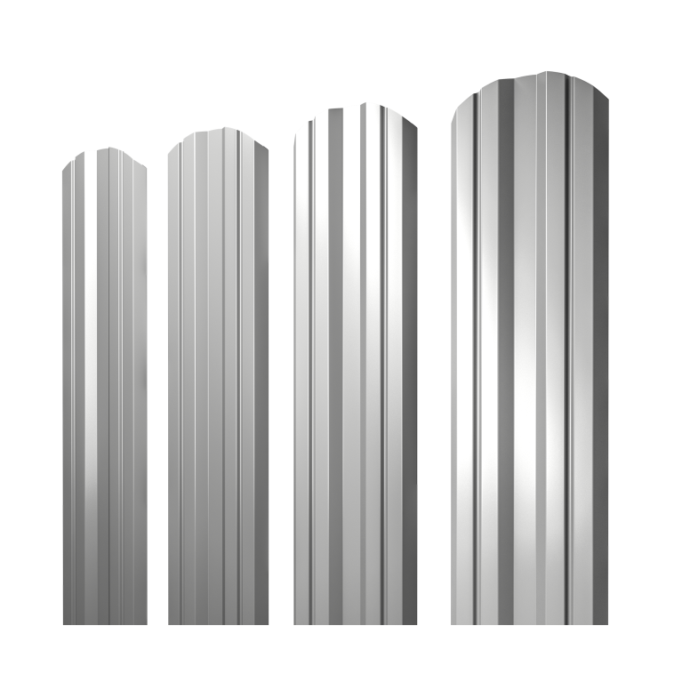 Штакетник Twin фигурный 0,45 Drap TX RAL 7047 телегрей 4