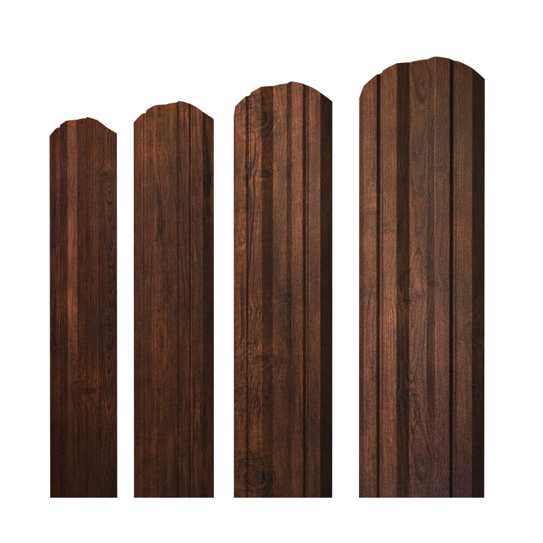 Штакетник Twin фигурный 0,45 Print-Double Premium Cherry Wood Dark F