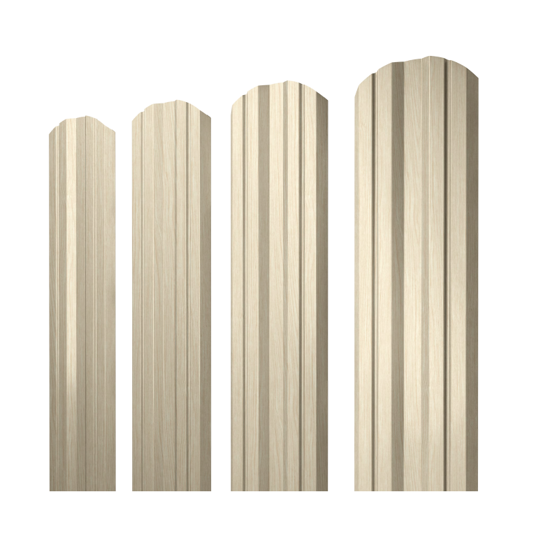 Штакетник Twin фигурный 0,45 Print Elite Milky Wood TwinColor