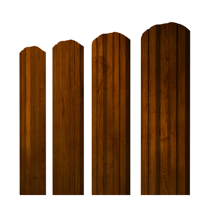 Штакетник Twin фигурный 0,45 Print Premium Golden Wood Intense FTC