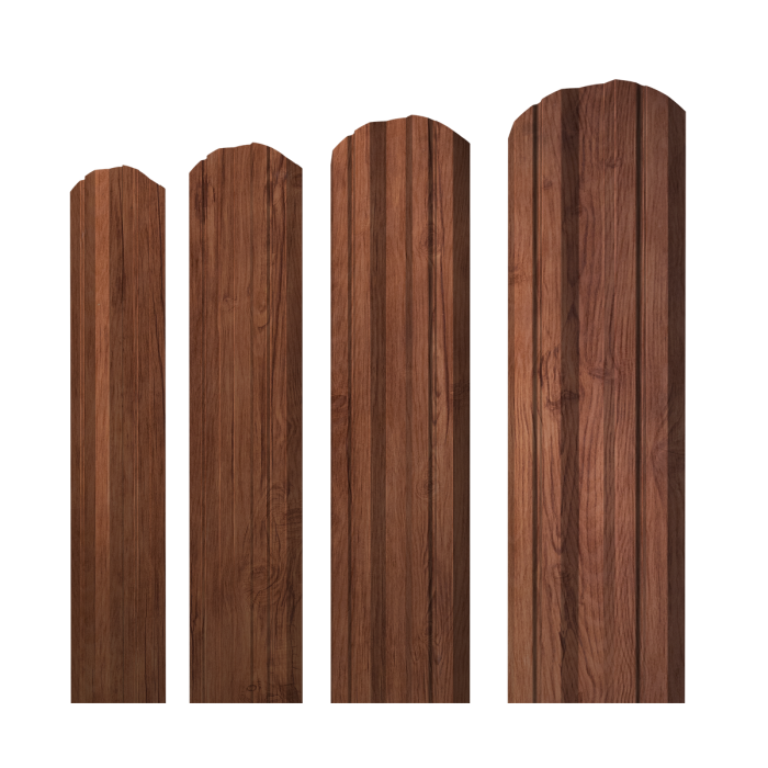 Штакетник Twin фигурный 0,45 Print Premium Rowan Wood Intense FTC