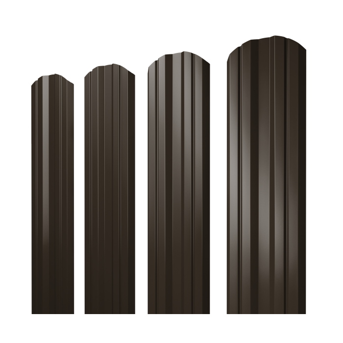 Штакетник Twin фигурный 0,5 Atlas X RR 32 темно-коричневый