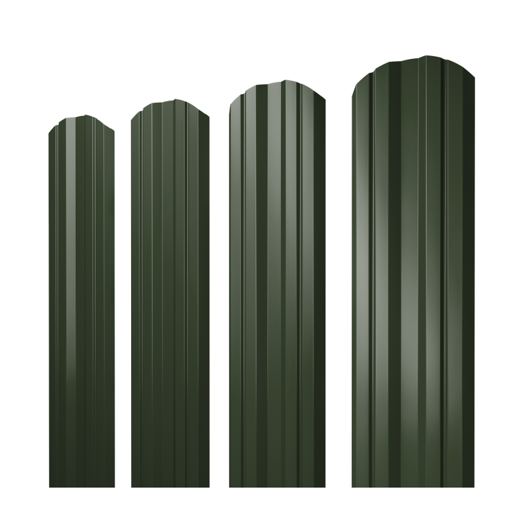 Штакетник Twin фигурный 0,5 Satin Matt TX RAL 6020 хромовая зелень