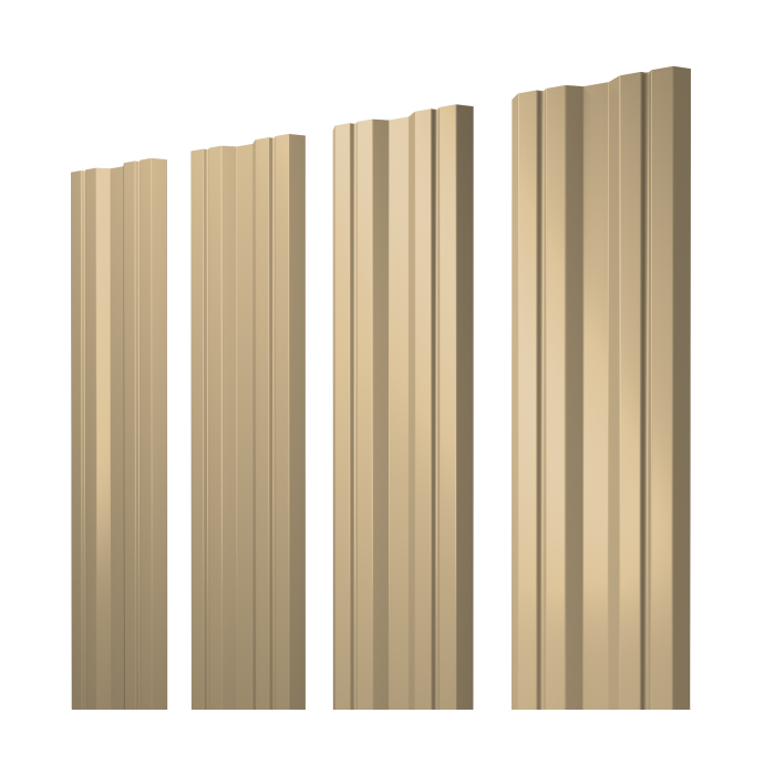 Штакетник Twin с прямым резом 0,4 PE RAL 1014 слоновая кость
