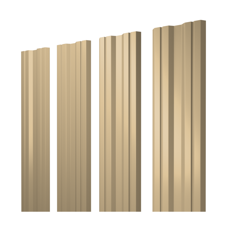 Штакетник Twin с прямым резом 0,4 PE RAL 1014 слоновая кость