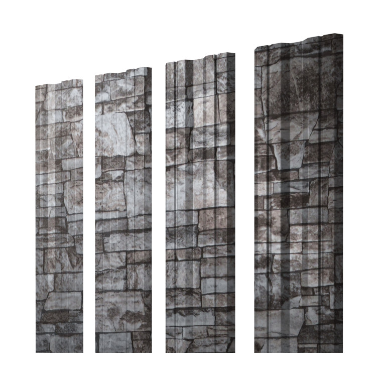 Штакетник Twin с прямым резом 0,45 Print Elite Fine Stone TwinColor