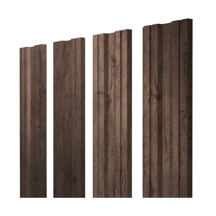 Штакетник Twin с прямым резом 0,45 Print Premium Almond Wood Fresh