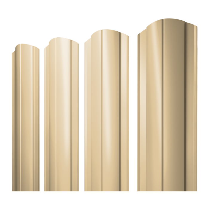 Штакетник Круглый фигурный 0,4 PE RAL 1014 слоновая кость