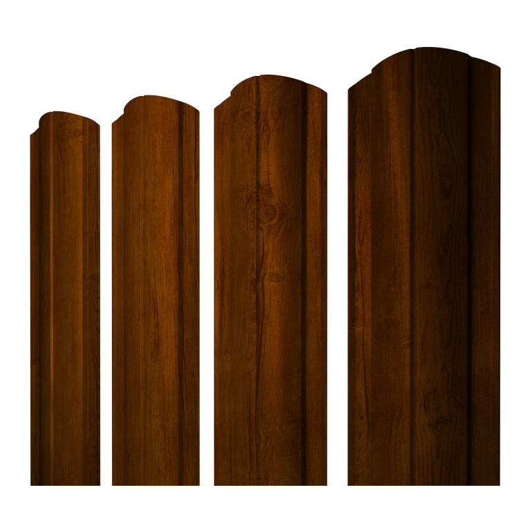 Штакетник Круглый фигурный 0,4 Print Premium Golden Wood Intense FTC