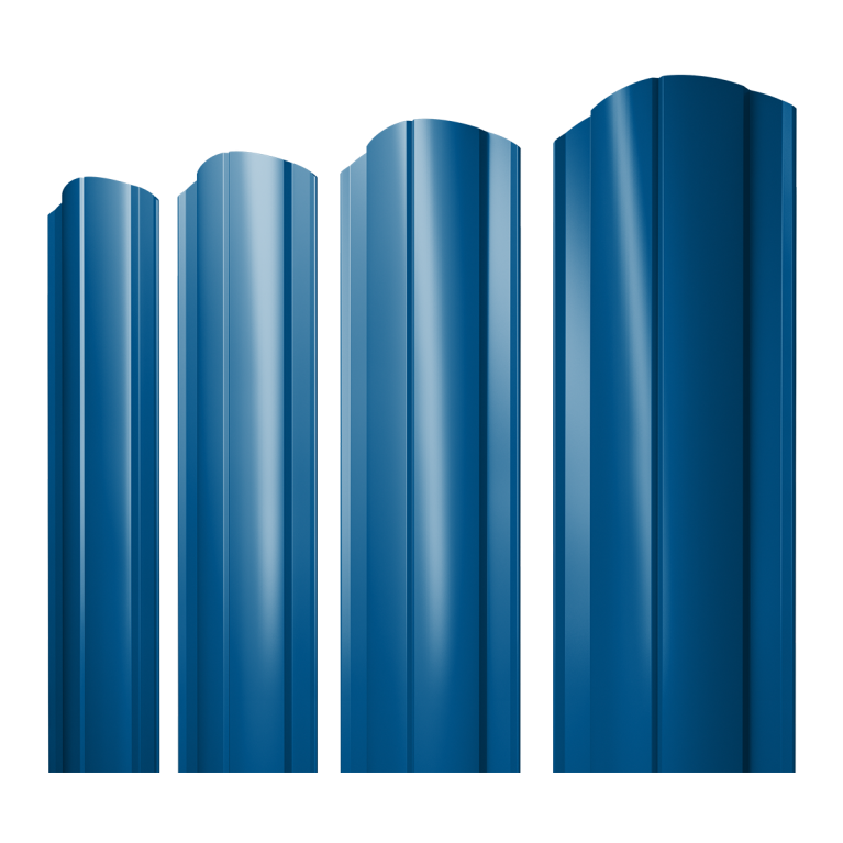 Штакетник Круглый фигурный 0,45 PE RAL 5005 сигнальный синий
