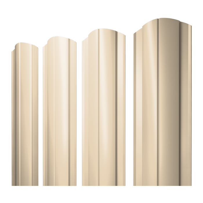 Штакетник Круглый фигурный 0,45 PE RAL RAL 1015 светлая слоновая кость