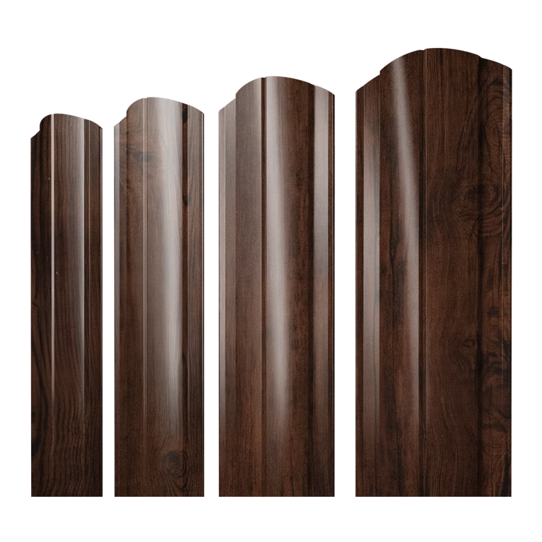 Штакетник Круглый фигурный 0,45 Print Elite Cherry Wood TwinColor