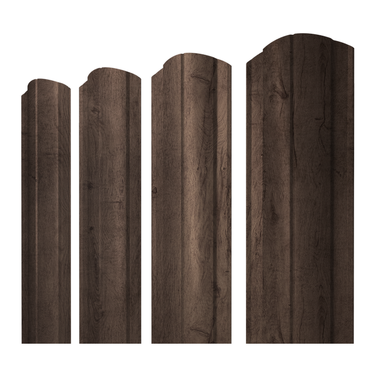 Штакетник Круглый фигурный 0,45 Print Premium Almond Wood Fresh