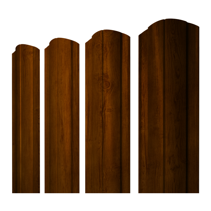 Штакетник Круглый фигурный 0,45 Print Premium Golden Wood Intense FTC