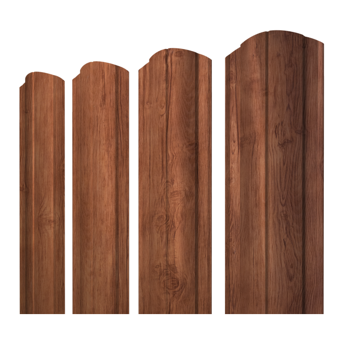 Штакетник Круглый фигурный 0,45 Print Premium Rowan Wood Intense FTC