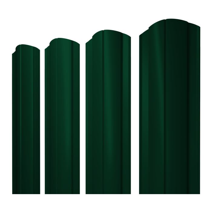 Штакетник Круглый фигурный 0,5 Satin Matt RAL 6005 зеленый мох