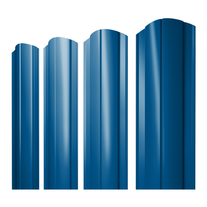 Штакетник Круглый фигурный 0,5 Satin RAL 5005 сигнальный синий