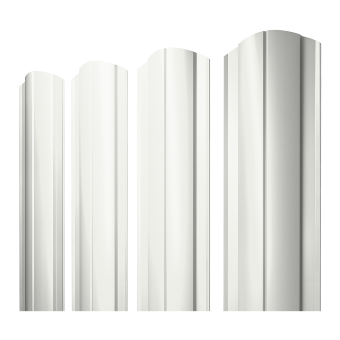 Штакетник Круглый фигурный 0,5 Satin RAL 9003 сигнальный белый