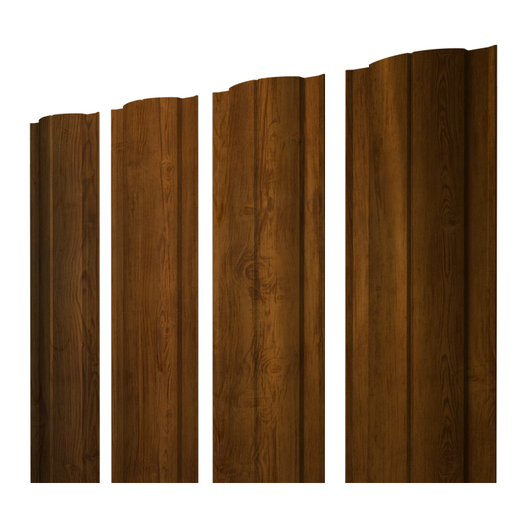 Штакетник Круглый с прямым резом 0,45 Print-Double Elite Golden Wood