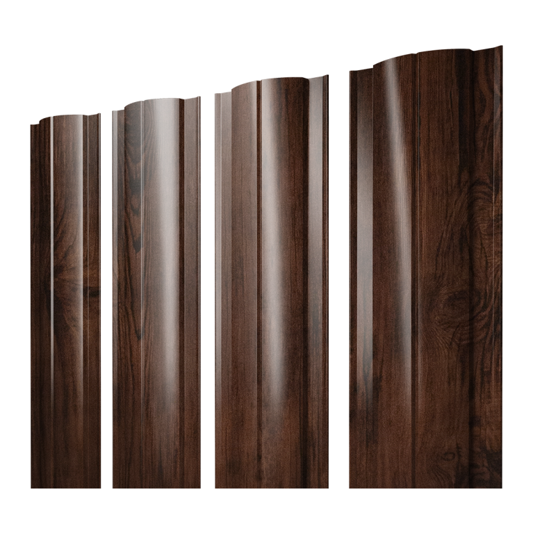 Штакетник Круглый с прямым резом 0,45 Print Elite Cherry Wood TwinColor