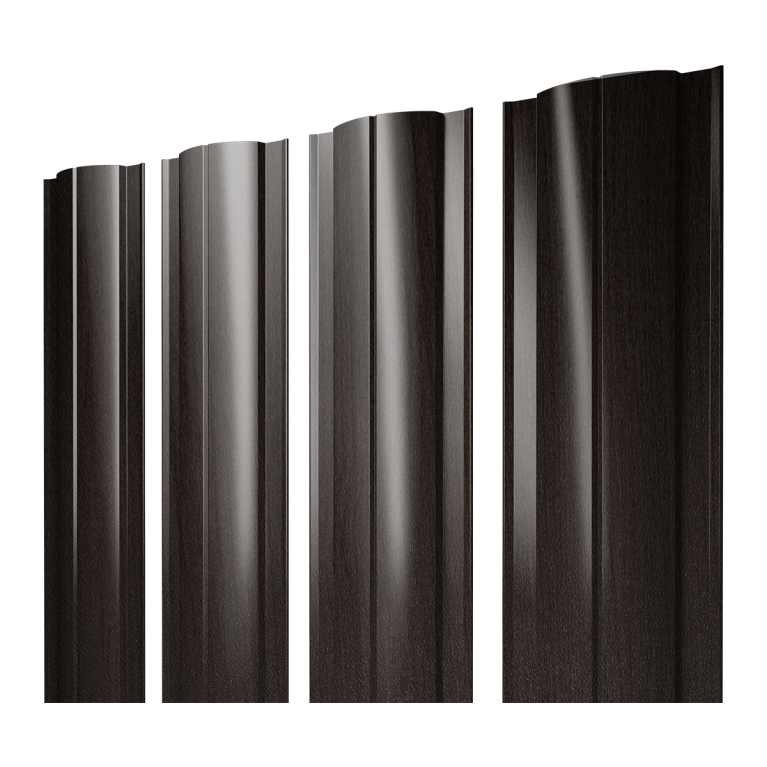 Штакетник Круглый с прямым резом 0,45 Print Elite Coffee Wood TwinColor