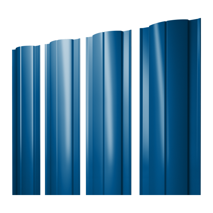 Штакетник Круглый с прямым резом 0,5 Satin RAL 5005 сигнальный синий