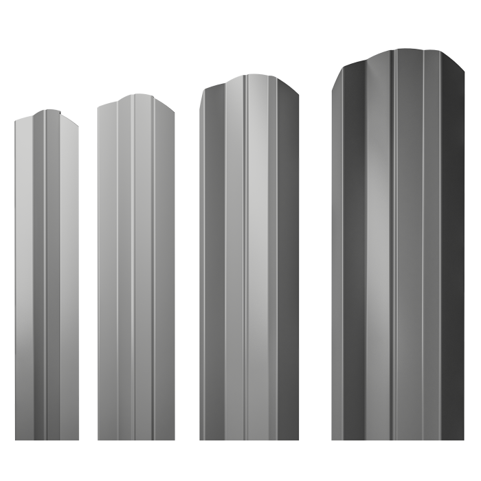 Штакетник М-образный А фигурный 0,45 Drap TX RAL 7047 телегрей 4