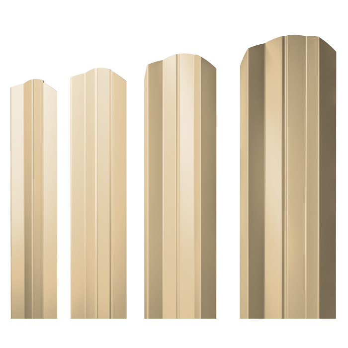 Штакетник М-образный А фигурный 0,45 PE RAL 1014 слоновая кость