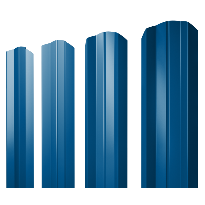 Штакетник М-образный А фигурный 0,45 PE RAL 5005 сигнальный синий
