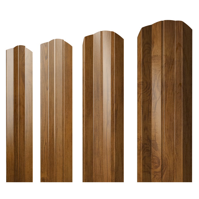 Штакетник М-образный А фигурный 0,45 Print-Double Elite Golden Wood