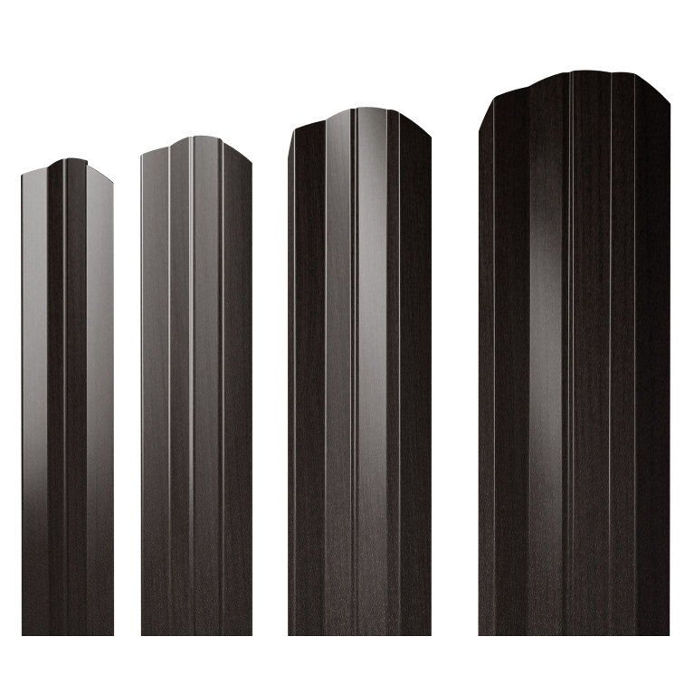 Штакетник М-образный А фигурный 0,45 Print Elite Coffee Wood TwinColor