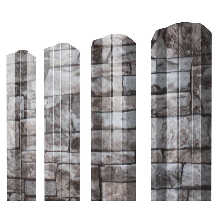 Штакетник М-образный А фигурный 0,45 Print Elite Fine Stone TwinColor
