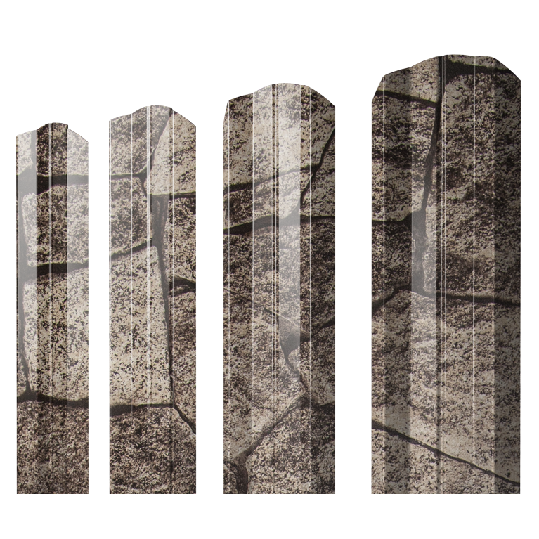 Штакетник М-образный А фигурный 0,45 Print Elite King Stone TwinColor