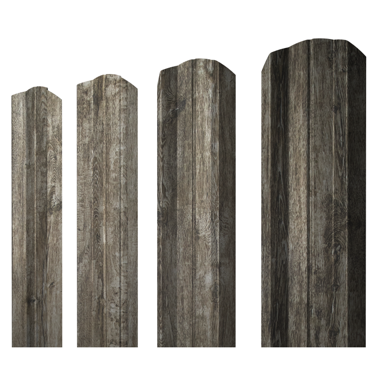 Штакетник М-образный А фигурный 0,45 Print Elite Nordic Wood TwinColor