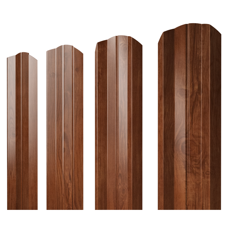 Штакетник М-образный А фигурный 0,45 Print Elite Rowan TwinColor