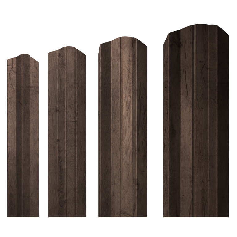 Штакетник М-образный А фигурный 0,45 Print Premium Almond Wood Fresh