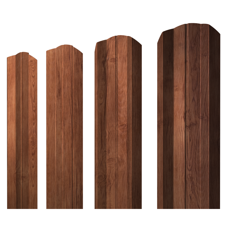 Штакетник М-образный А фигурный 0,45 Print Premium Rowan Wood Intense FTC