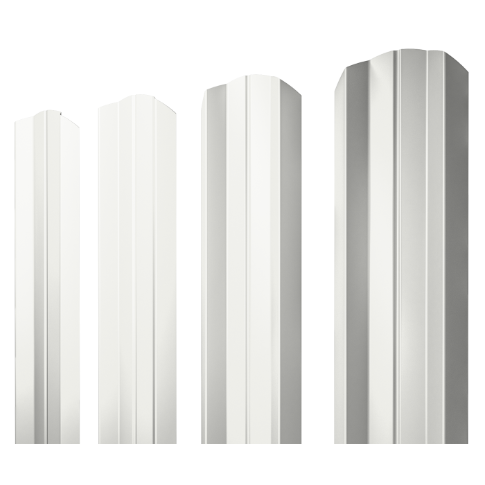 Штакетник М-образный А фигурный 0,5 PE RAL 9003 сигнальный белый