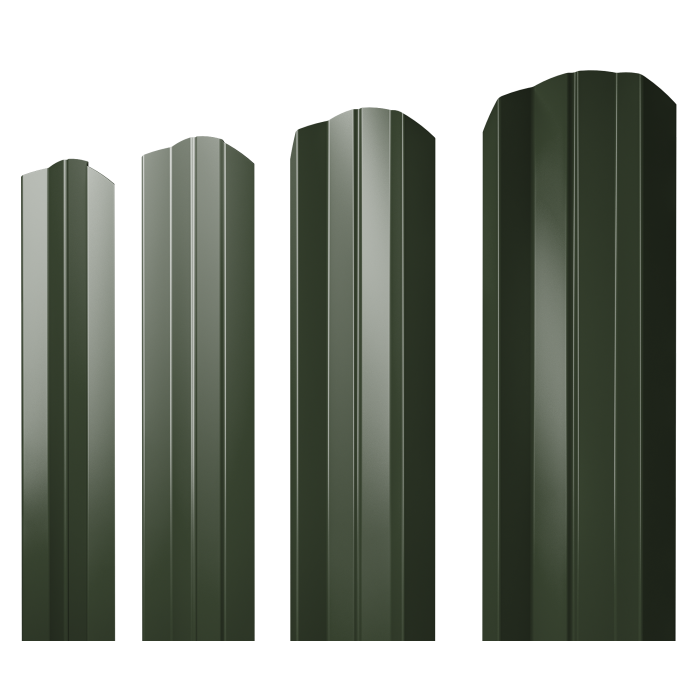 Штакетник М-образный А фигурный 0,5 Satin Matt TX RAL 6020 хромовая зелень