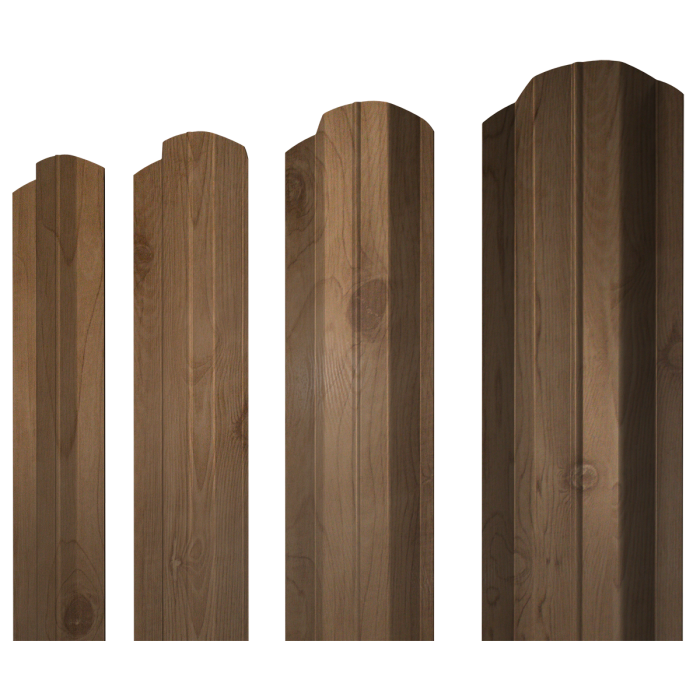 Штакетник М-образный B фигурный 0,45 Print Premium Pine Wood Fresh