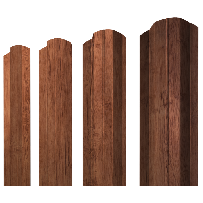 Штакетник М-образный B фигурный 0,45 Print Premium Rowan Wood Intense FTC