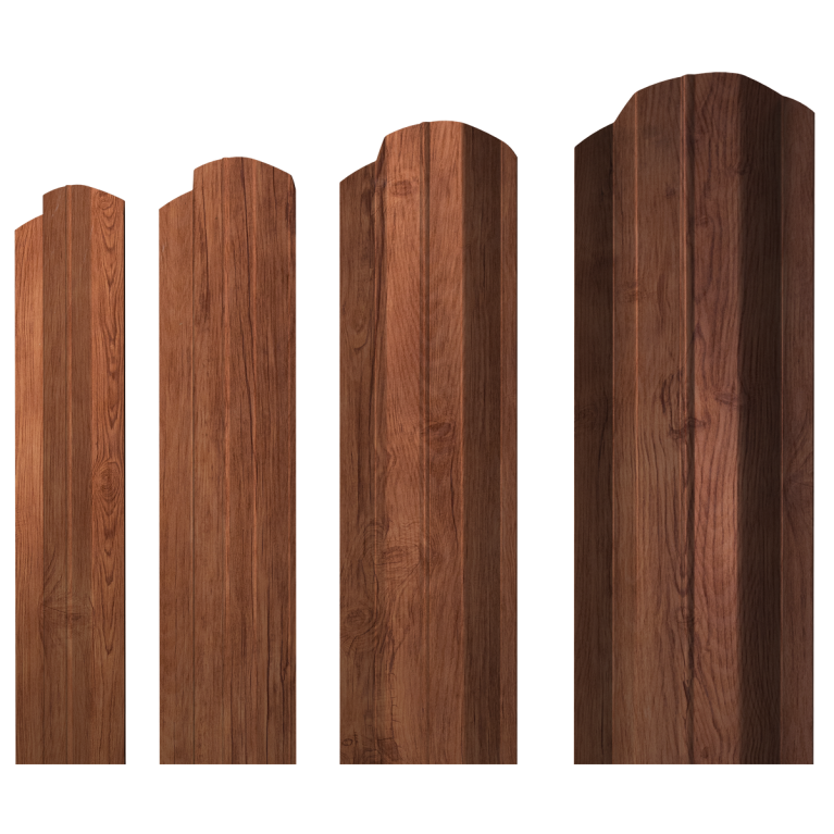 Штакетник М-образный B фигурный 0,45 Print Premium Rowan Wood Intense FTC
