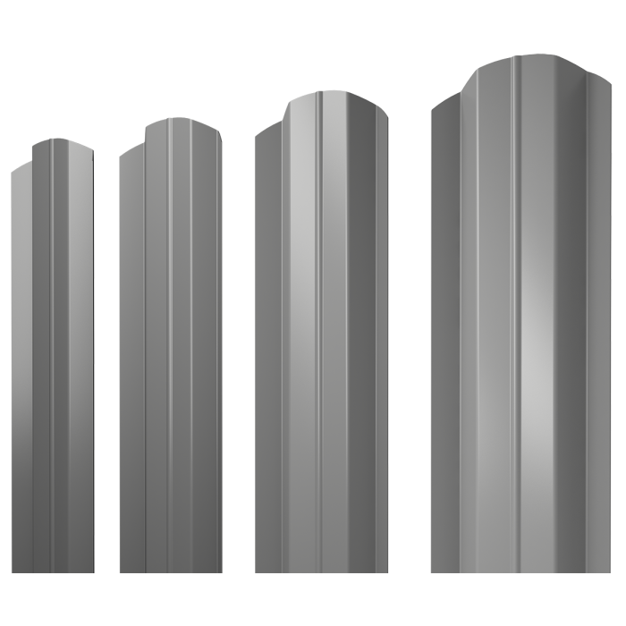 Штакетник М-образный В фигурный 0,45 Drap TX RAL 7047 телегрей 4