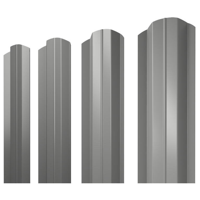 Штакетник М-образный В фигурный 0,45 Drap TX RAL 7047 телегрей 4