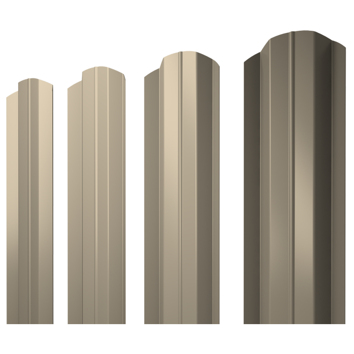 Штакетник М-образный В фигурный 0,45 PE RAL 1015 светлая слоновая кость
