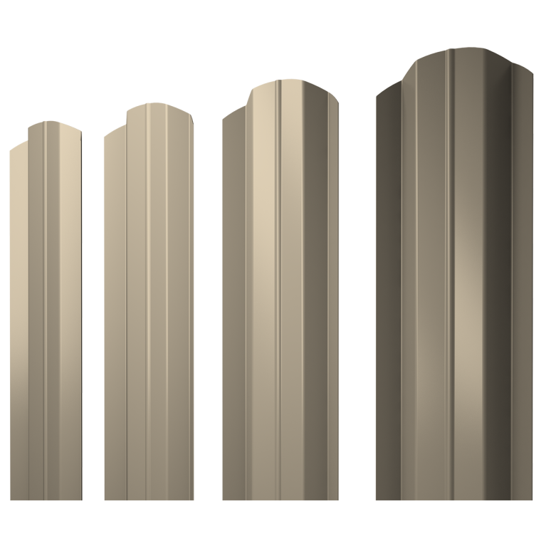 Штакетник М-образный В фигурный 0,45 PE RAL 1015 светлая слоновая кость
