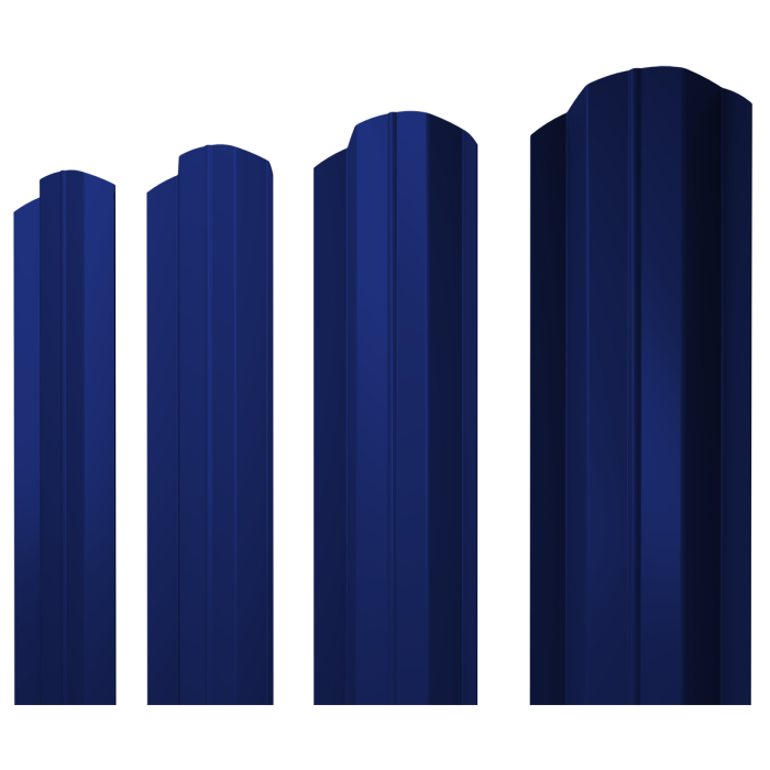 Штакетник М-образный В фигурный 0,45 PE RAL 5002 ультрамариново-синий