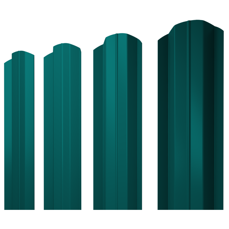 Штакетник М-образный В фигурный 0,45 PE RAL 5021 водная синь